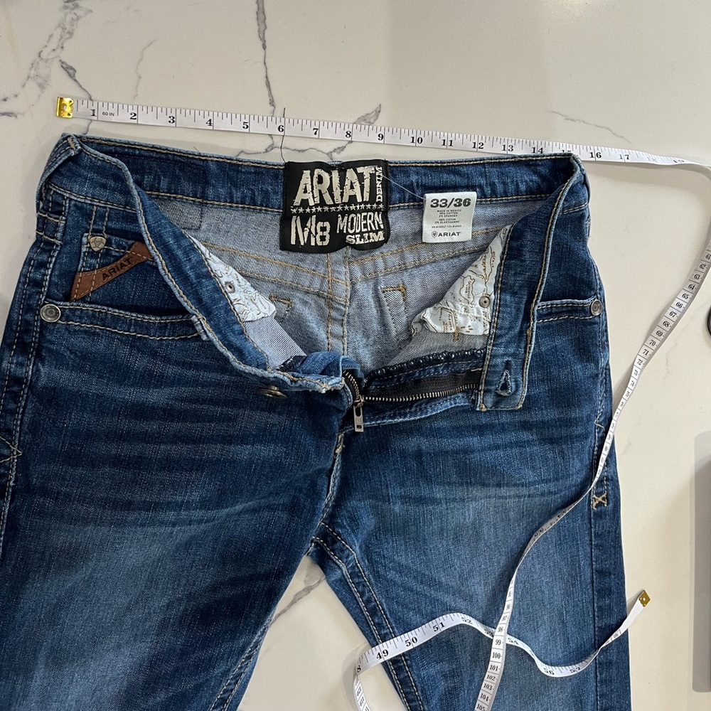 Ariat Men's Slim Jeans in Dark Blue Wash